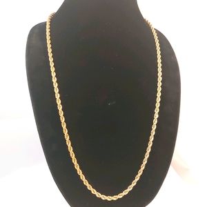 Vtg Monet French rope chain necklace 28"